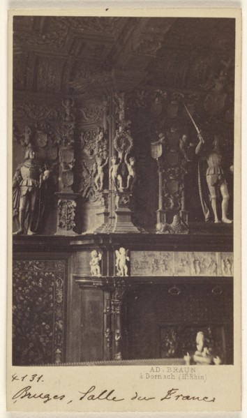 Bruges, Salle du Francs; Adolphe Braun, French, 1812 - 1877, 1865 - 1870; Albumen silver print