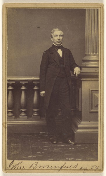 John Brownfield age 54; Gibbon, American, active 1860s, 1870 - 1875; Albumen silver print