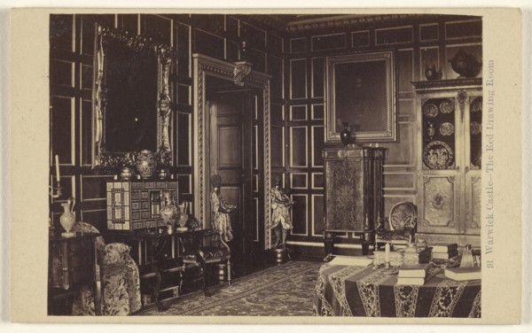 Warwick Castle The Red Drawing Room; Francis Bedford, English, 1815,1816 - 1894, about 1865; Albumen silver print