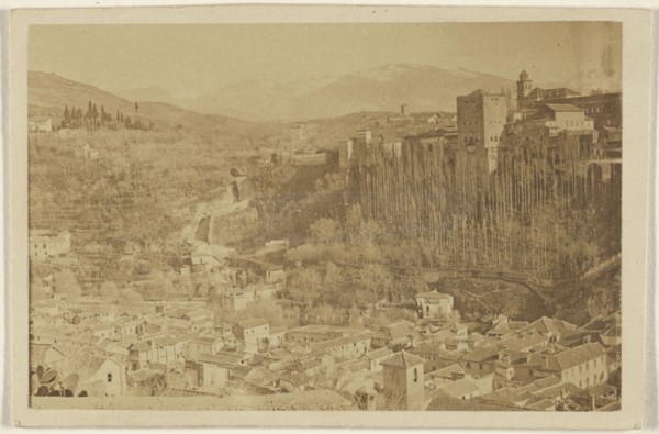 Panoramic view of the Alhambra, Granada, Spain; 1865 - 1870; Albumen silver print