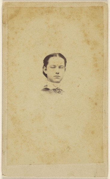 woman, printed in vignette-style; Peter S. Weaver, American, active Hanover, Pennsylvania 1860s - 1910s, 1865 - 1870; Albumen