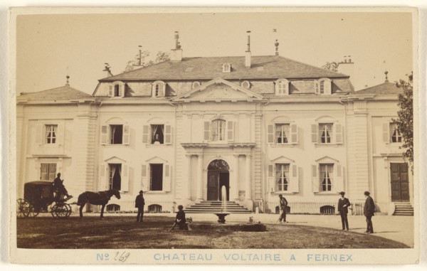 Chateau Voltaire a Fernex; A. Garcin, Swiss, active Geneva, Switzerland 1860s - 1870s, 1870 - 1875; Albumen silver print