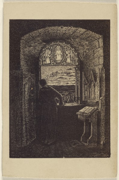 Sursam corda set your affections on things above copy of an aquatint; about 1870; Albumen silver print