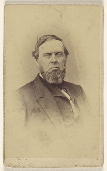 bearded man, printed in vignette-style; Studio of Mathew B. Brady, American, about 1823 - 1896, 1864 - 1866; Albumen silver
