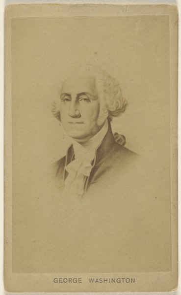 George Washington copy of the Stuart Gilbert painting; American; 1870 - 1880; Albumen silver print