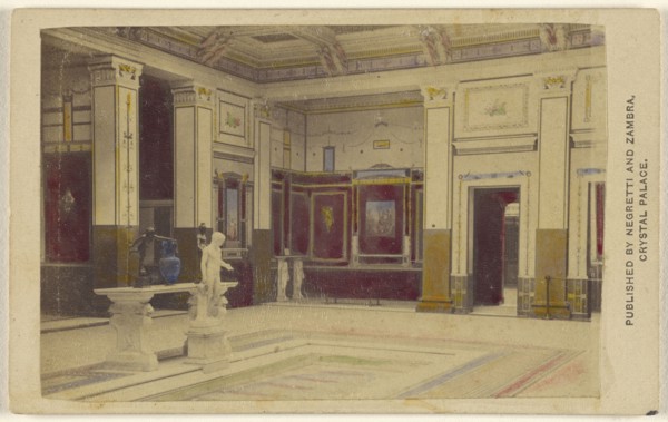 Pompeian Court; Negretti & Zambra, British, active 1850 - 1899, 1861; Hand-colored albumen silver print