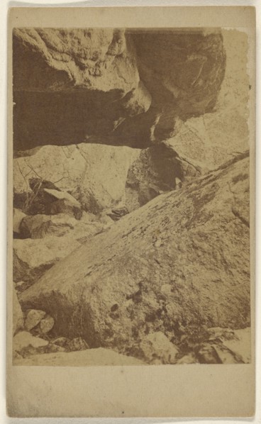 view of large rocks; American; 1865 - 1870; Albumen silver print