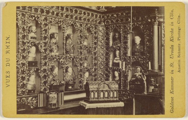 Vues Du Rhin. Goldene Kammer in St. Ursula Kirche in Coln; Anselm Schmitz, German, 1839 - 1903, 1870 - 1875; Albumen silver