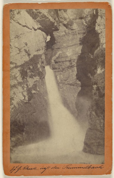 Chute der Trummelbach; German; 1865 - 1875; Albumen silver print