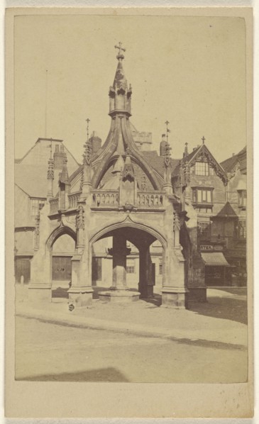 Poultry Cross, Salisbury; J.W. Miell, British, active Salisbury, England 1860s, 1864 - 1865; Albumen silver print