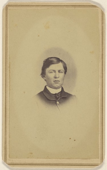 man, printed in vignette-style; Peter S. Weaver, American, active Hanover, Pennsylvania 1860s - 1910s, 1865-1870; Albumen