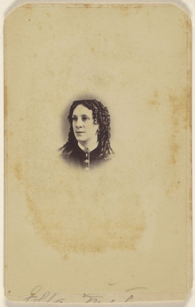 Ella - woman with long curls; James S. Woodley, American, active 1860s, 1865 - 1875; Albumen silver print