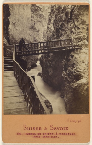 Gorge du Trient, a Vernayaz pres Martigny; E. Lamy, French, active 1860s - 1870s, 1865 - 1870; Albumen silver print