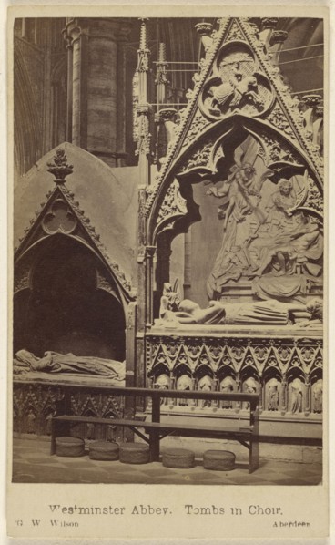 Westminster Abbey. Tombs in Choir; George Washington Wilson, Scottish, 1823 - 1893, 1864 - 1865; Albumen silver print