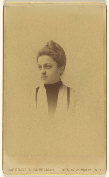 Katharine Lambert. 1886; A. Hargrave & Theodore Gubelman; 1886; Albumen silver print