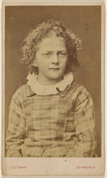 little girl, seated; James G. Tunny, Scottish, 1820 - 1887, 1865 - 1875; Albumen silver print