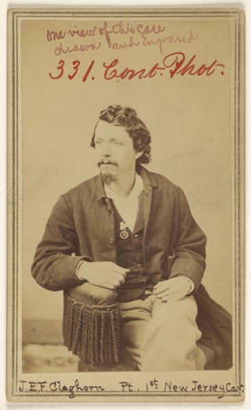 John E.F. Cleghorn, Pt 1st. New Jersey Cav. Civil War victim; Decamp & Crane; about 1865; Albumen silver print