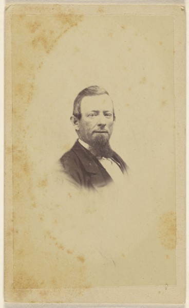 man with a goatee, printed in vignette-style; Peter S. Weaver, American, active Hanover, Pennsylvania 1860s - 1910s, 1870