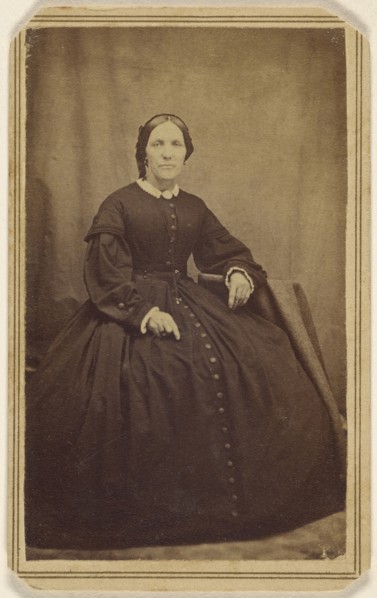woman, seated; Peter S. Weaver, American, active Hanover, Pennsylvania 1860s - 1910s, 1870 - 1875; Albumen silver print