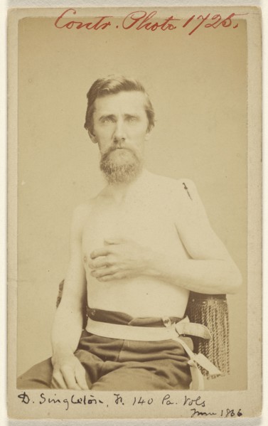 D. Singleton, Jr. 140, Pa Vols. June 1866 Civil War victim; T.H. McBride & Thomas F. Mahan; June 1866; Albumen silver print