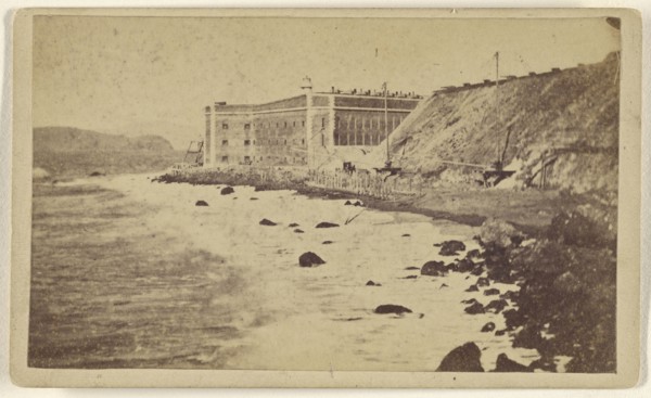 Fort Point, Entrance to the Golden Gate; Lawrence & Houseworth; 1864 - 1867; Albumen silver print