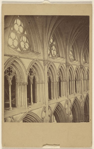 Lichfield Cathedral. Triforum in Nave; British; 1865-1875; Albumen silver print