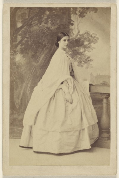 woman, standing; Camille Silvy, French, 1834 - 1910, 1862-1865; Albumen silver print