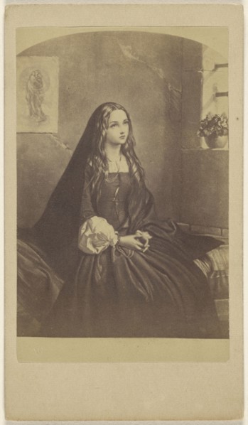 Beatrice Cenci in Prison copy of a painting; about 1865; Albumen silver print