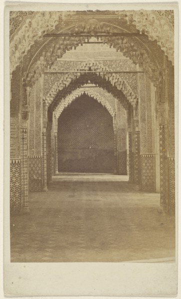 Hallway at the Alhambra; 1865 - 1875; Albumen silver print