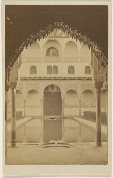 Reflecting pool, The Alhambra; 1865 - 1875; Albumen silver print