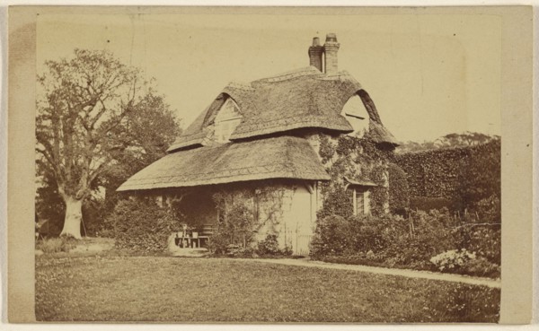 Exterior view of Oak Cottage, Blaise Hamlet; 1867; Albumen silver print