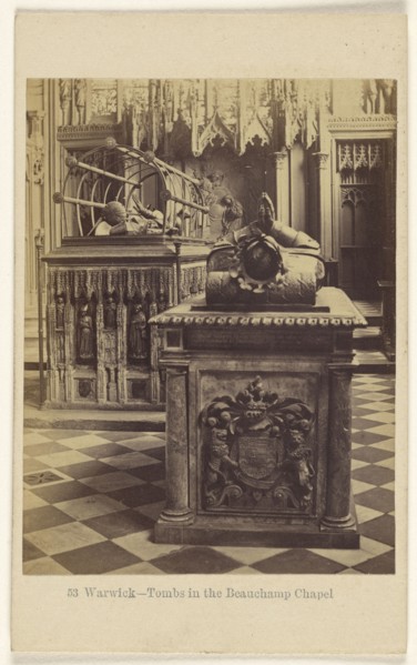 Warwick - Tombs in the Beauchamp Chapel; Francis Bedford, English, 1815,1816 - 1894, 1864 - 1865; Albumen silver print