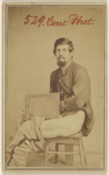 J.D. Brua, A. 93rd Pa. Civil War victim; American; about 1870; Albumen silver print