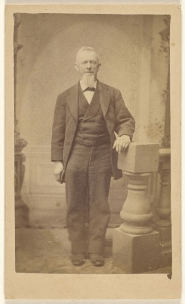 elderly man with long white goatee, standing; D.A. Frommeyer, American, active Hanover, Pennsylvania 1860s, 1870 - 1875