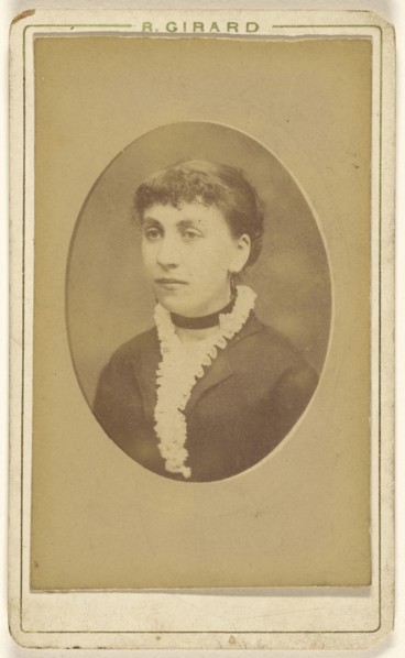 woman, printed in quasi-oval style; R. Girard, French, active Paris, France 1859 - 1860s, 1875 - 1880; Albumen silver print