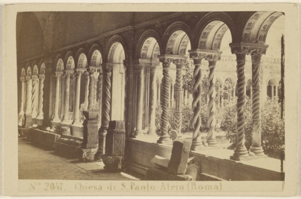 Chiesa di S. Paolo Atrio, Roma, Sommer & Behles, Italian, 1867 - 1874, 1865-1870; Albumen silver print