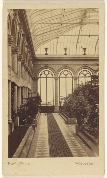 Whitley Court. Interior of Grand Conservatory; Francis Charles Earl, British, active 1860s - 1870s, 1865 - 1870; Albumen silver