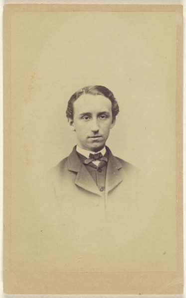 man, printed in vignette-style; 1870-1875; Albumen silver print