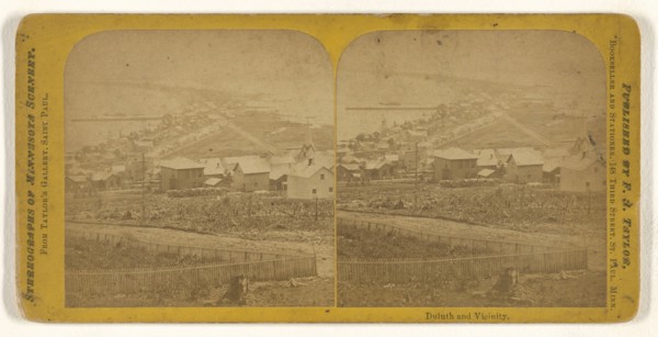 Duluth and Vicinity; F.A. Taylor, American, active 1870s - 1900s, about 1865; Albumen silver print
