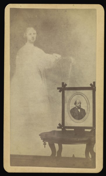 Mr. Brown & His Spirit Sister Recognised; William H. Mumler, American, 1832 - 1884, Boston, Massachusetts, United States; 1862