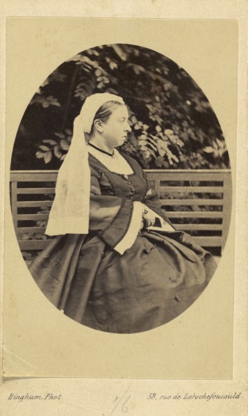 Queen Victoria; Robert Jefferson Bingham, British, 1824 - 1870, Paris, France; about 1862; Albumen silver print