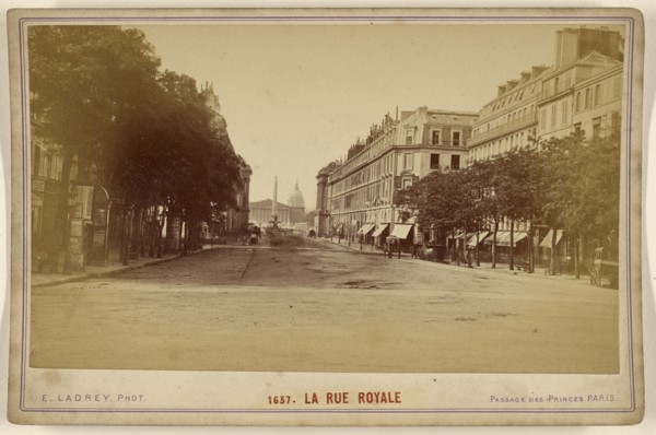 La Rue Royale; Ernest Ladrey, French, active Paris, France 1860s, 1870s; Albumen silver print