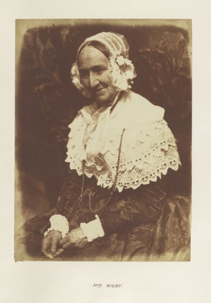 Mrs. Rigby; Hill & Adamson, Scottish, active 1843 - 1848, Scotland; 1843 - 1848; Salted paper print from a Calotype negative