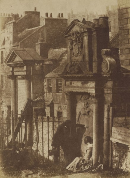 Greyfriars Churchyard; Hill & Adamson, Scottish, active 1843 - 1848, Scotland; 1843 - 1848; Salted paper print from a Calotype