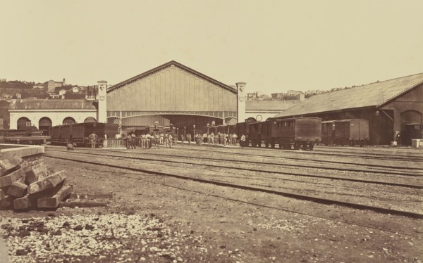 Lyon. Gare de Perrache; Édouard Baldus, French, born Germany, 1813 - 1889, France; about 1861; Albumen silver print