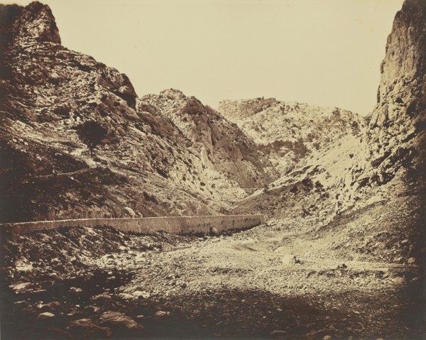 Gorges d'Ollioules; Édouard Baldus, French, born Germany, 1813 - 1889, France; about 1861; Albumen silver print