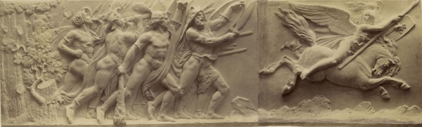 Valkyries Lead the Warriors; Ernst Alpers, German, active Hannover, Germany about 1867, Hanover, Germany; 1867; Albumen silver