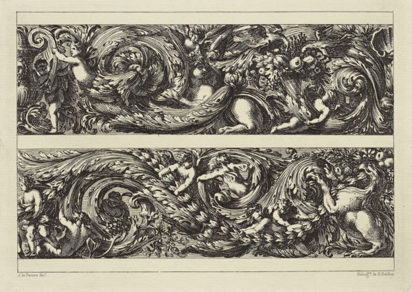 Design by Jean le Pautre; Édouard Baldus, French, born Germany, 1813 - 1889, Paris, France; 1866; Heliogravure; 16.6 x 23.5 cm