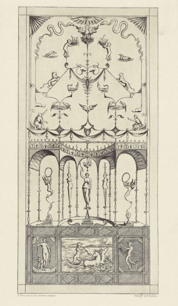 Design by Enea Vico after Antique Paintings; Édouard Baldus, French, born Germany, 1813 - 1889, Paris, France; 1866