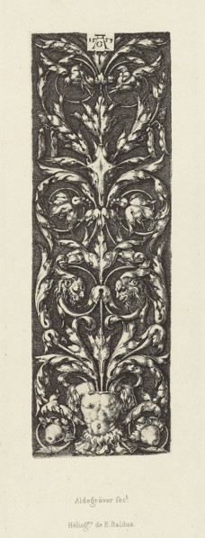 Design by Aldegräver; Édouard Baldus, French, born Germany, 1813 - 1889, Paris, France; 1866; Heliogravure; 13.5 x 4.4 cm